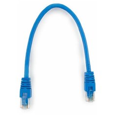 Патч-корд UTP Cablexpert PP6U-0.25M/B кат.6, 0.25м, литой, многожильный (синий)