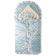 Комплект на выписку Осьминожка 8-ми пр,(голубой), конверт, одеяло атласное на меху (100*100)