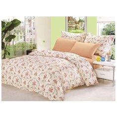 Постельное белье шелк-сатин LILI кремовый евро, Le Vele