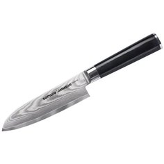 Нож кухонный Samura DAMASCUS Сантоку 145 мм, G-10, дамаск 67 слоев