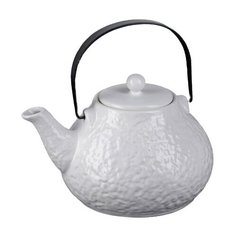 Заварочный чайник 900мл "Рябь" с ситом, белый Доляна