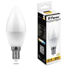 Лампа светодиодная Feron LB-570 Свеча E14 9W 2700K (упаковка 10 шт)
