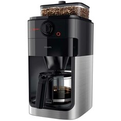 Кофеварка Philips HD7767 Grind & Brew, черный/металлик