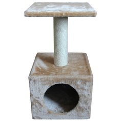 Когтеточка-домик 30х30х57 см, бежевый Pet Choice