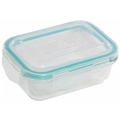 Mallony Контейнер Diafano 005470, 370 мл, 11.1x15.3 см, прозрачный/бирюзовый