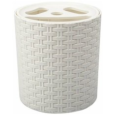 Стакан для зубных щеток Альтернатива Плетенка, белый Alternativa