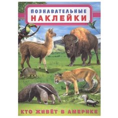 Книжка с наклейками "Кто живет в Америке" Flamingo