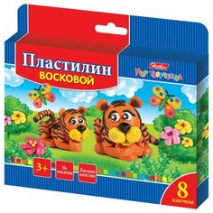 Пластилин Hatber Забавные зверята 8 цветов (kpv_08260)