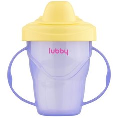Поильник-непроливайка Lubby Классика 7293, 175 мл фиолетовый/желтый