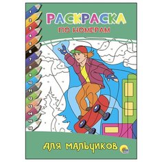 Проф-Пресс Раскраска по номерам. Для мальчиков.
