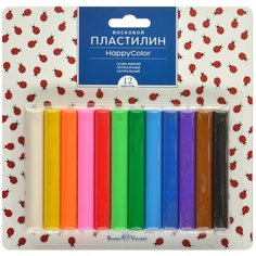 Пластилин Bruno Visconti восковой HappyColor, 12 цветов 200г (34-0012)