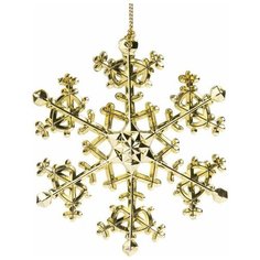 Елочная игрушка Magic Time Снежинка изящная (77944/77945), золотистый