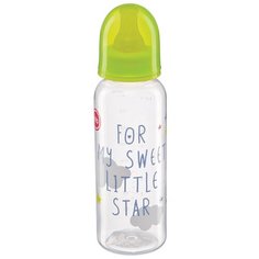 Happy Baby Бутылочка с узким горлом, с латексной соской 250 мл (10018), с рождения, lime