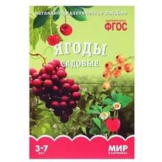 Набор карточек Мозаика-Синтез ФГОС Мир в картинках. Ягоды садовые 29.5x21.5 см 8 шт.