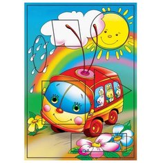 Рамка-вкладыш Дрофа-Медиа Троллейбус (1210), 6 дет.