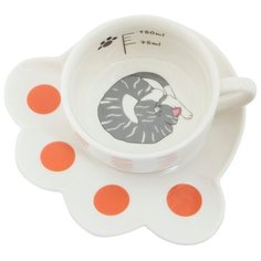 Кружка с блюдцем "Котик N 4" Эврика