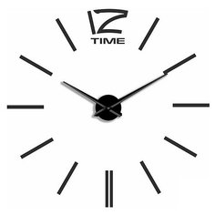 Часы самоклеящиеся 3D "Time", цвет: черный Эврика