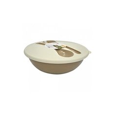 Салатник "Dolche" с крышкой и приборами, 3 л (кофейный) Nice&Price
