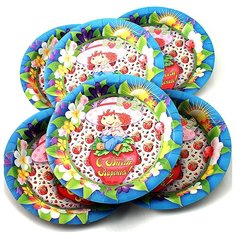 Набор тарелок N 36 "С днем Варенья", 6 штук, 190 мм Эврика