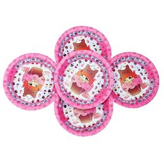 Набор тарелок N 31 "Девочка в пирожном", 6 штук, 190 мм Эврика