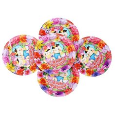 Набор тарелок N 35 "Малыши с птенцами", 6 штук, 190 мм Эврика