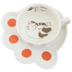 Кружка с блюдцем "Котик N 3" Эврика