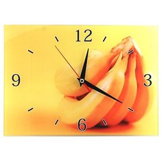 Часы "Бананы", 20х28 см, стеклянные Эврика