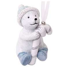 Украшение елочное "Мишка с леденцом", 4х4,5х7 см Феникс Present