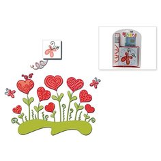Часы настенные с декоративной наклейкой "Валентинов день", 15x15x3 см ENS