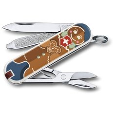 Нож-брелок "Victorinox. Classic. Gingerbread Love", 58 мм, 7 функций