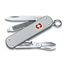 Victorinox. Нож-брелок "Classic. Alox", 58 мм, 5 функций, алюминиевая рукоять, серебристый