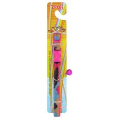 Ошейник с пластиковой косточкой 10 мм x 30 см "Аква", цвет: розовый Zoo One