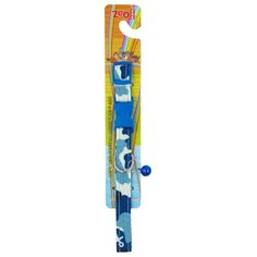 Ошейник с пластиковой косточкой 15 мм x 40 см "Аква", цвет: голубой Zoo One