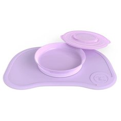 Коврик Twistshake "Click Mat" с тарелкой, цвет: пастельный фиолетовый (Pastel Purple)