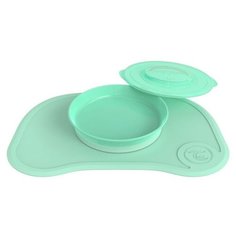 Коврик Twistshake "Click Mat" с тарелкой, цвет: пастельный зелёный (Pastel Green)