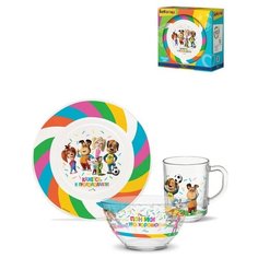 Набор детской стеклянной посуды PrioritY "Барбоскины" (3 предмета)