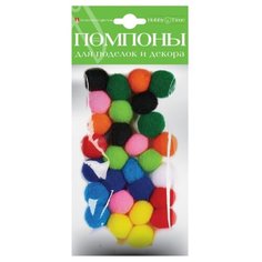 Помпоны пушистые, 20 мм, 30 штук, 10 цветов Альт
