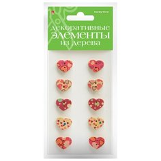 Декор из дерева "Сердечки" Альт