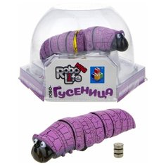 Интерактивная игрушка 1Toy Робо-Гусеница, сиреневая, 3хAG13, входят в комплект, 13,5*12*9 см (Т18758)