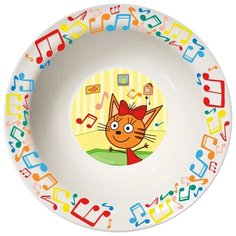 PRIORITY Салатник детский Три кота, 17.5 см, 300 мл белый