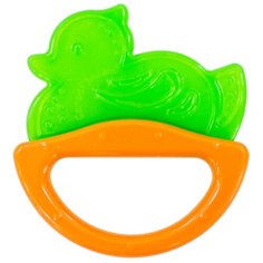 Прорезыватель-погремушка Canpol Babies Rattle with soft bite teether 13/107 зеленая уточка