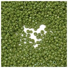 Бисер круглый "Ideal", цвет: зеленый глянцевый (404), размер 10/0, 50 грамм