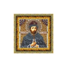 Набор для вышивания бисером "Святой Олег Рязанский", 6,5х6,5 см, арт. 117ПМИ Вышивальная Мозаика