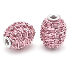 Бусины "Этника", 20x15 мм, цвет розовый, 2 бусины (арт. TS.A2134) Tesoro