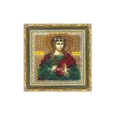 Рисунок на ткани для вышивания бисером "Святая Мученица Алла", 6,5x6,5 см, арт. 4040 Вышивальная Мозаика