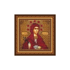 Рисунок на ткани для вышивания бисером "Святая мученица Ариадна", 6,5x6,5 см, арт. 4072 Вышивальная Мозаика