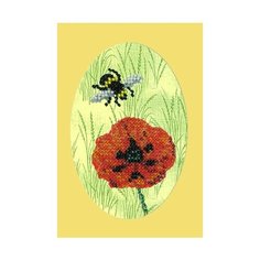 Набор для вышивания бисером "Пчелка и мак", 10х15 см, арт. 106ОТ Вышивальная Мозаика