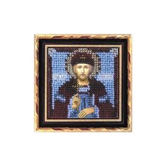 Рисунок на ткани для вышивания бисером "Святой князь Борис", 6,5x6,5 см, арт. 4121 Вышивальная Мозаика