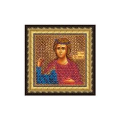 Рисунок на ткани для вышивания бисером "Святой мученица Василиса", 6,5x6,5 см, арт. 4077 Вышивальная Мозаика