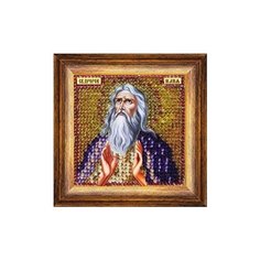 Рисунок на ткани для вышивания бисером "Святой Пророк Илия", 6,5x6,5 см, арт. 4129 Вышивальная Мозаика